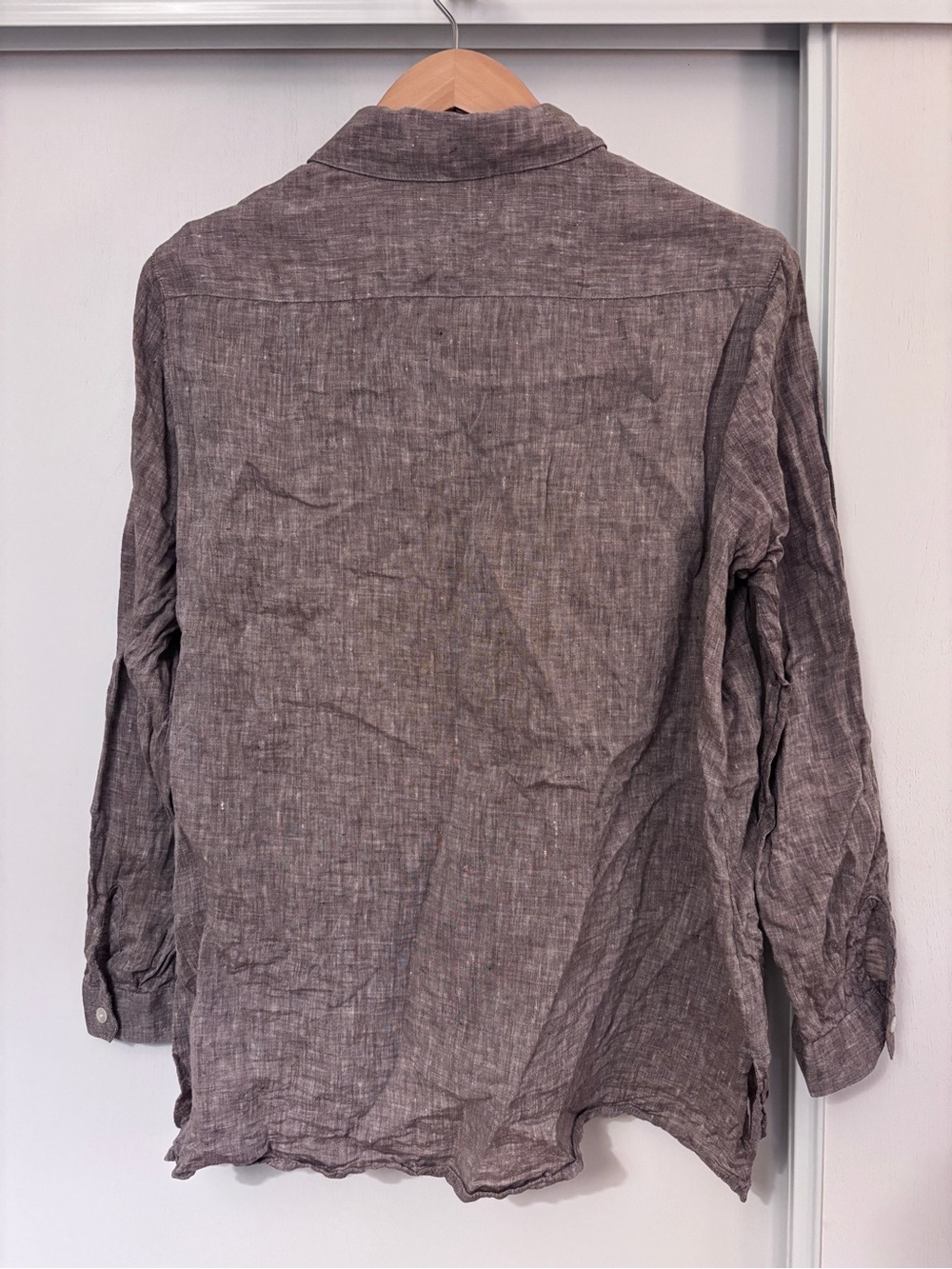 J Jill Button Down Size XL Slub Love Linen Lagenlook Oversized Essential Shirt - Picture 3 of 10